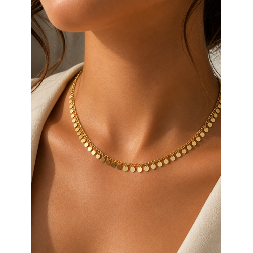 XUPING 14K GOLD RENK, PULLU ZİNCİR KOLYE 45+6CM ACR9797