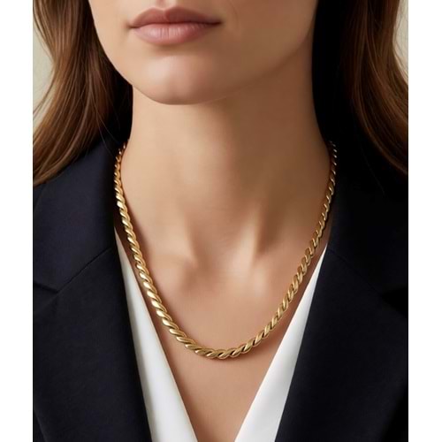 XUPING 14K GOLD RENK, BÜKLÜM KOLYE 50CM ACR9800