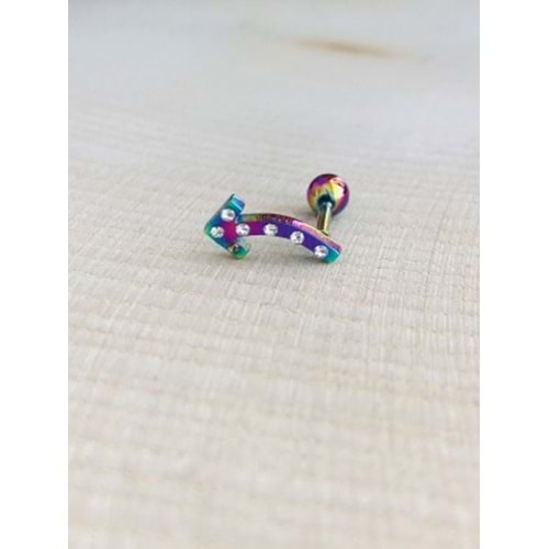 316 L Çelik Tragus Piercing Küpe D198FFE3