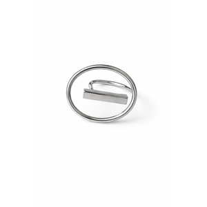 AYARLANABİLİR GÜMÜŞ RENK YUVARLAK TASARIM YÜZÜK ACR0100