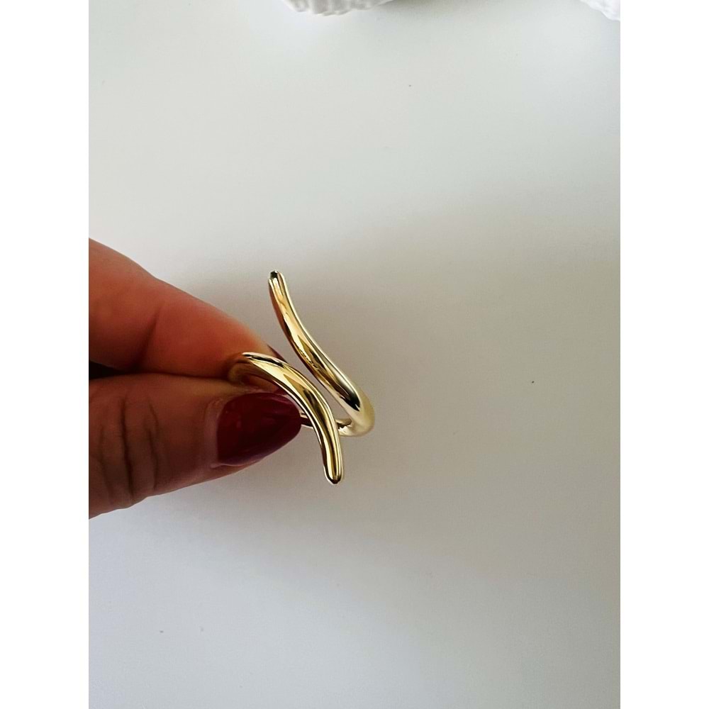AYARLANABİLİR GOLD RENK SNAKE YÜZÜK ACR0103