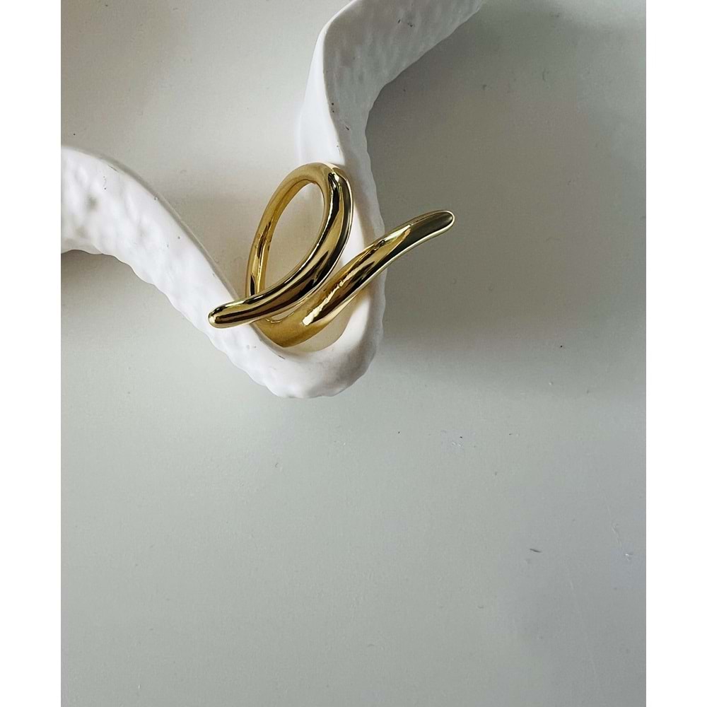AYARLANABİLİR GOLD RENK SNAKE YÜZÜK ACR0103
