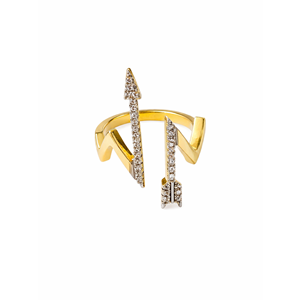 ÖNDEN AYARLANABİLİR GÜMÜŞ TAŞLI ARROW YÜZÜK ACR0118