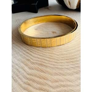 GOLD RENK NOKTA DESEN ÇELİK KELEPÇE ACR0190