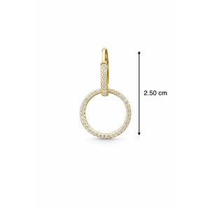 XUPING 14K GOLD RENK TAŞLI, BİRBİRİNE GEÇMELİ, İKİ AYRI KÜPEDEN OLUŞAN KÜPE ACR0313