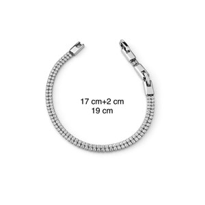 XUPING GÜMÜŞ RENK ÇİFT SIRA SUYOLU BİLEKLİK 17+2CM ACR0315