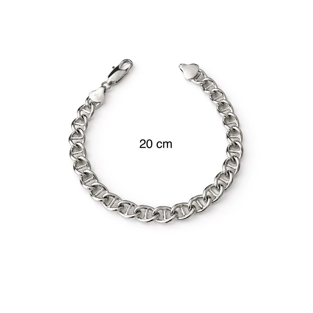 XUPING GÜMÜŞ RENK MARİNER BİLEKLİK 20CM ACR0317