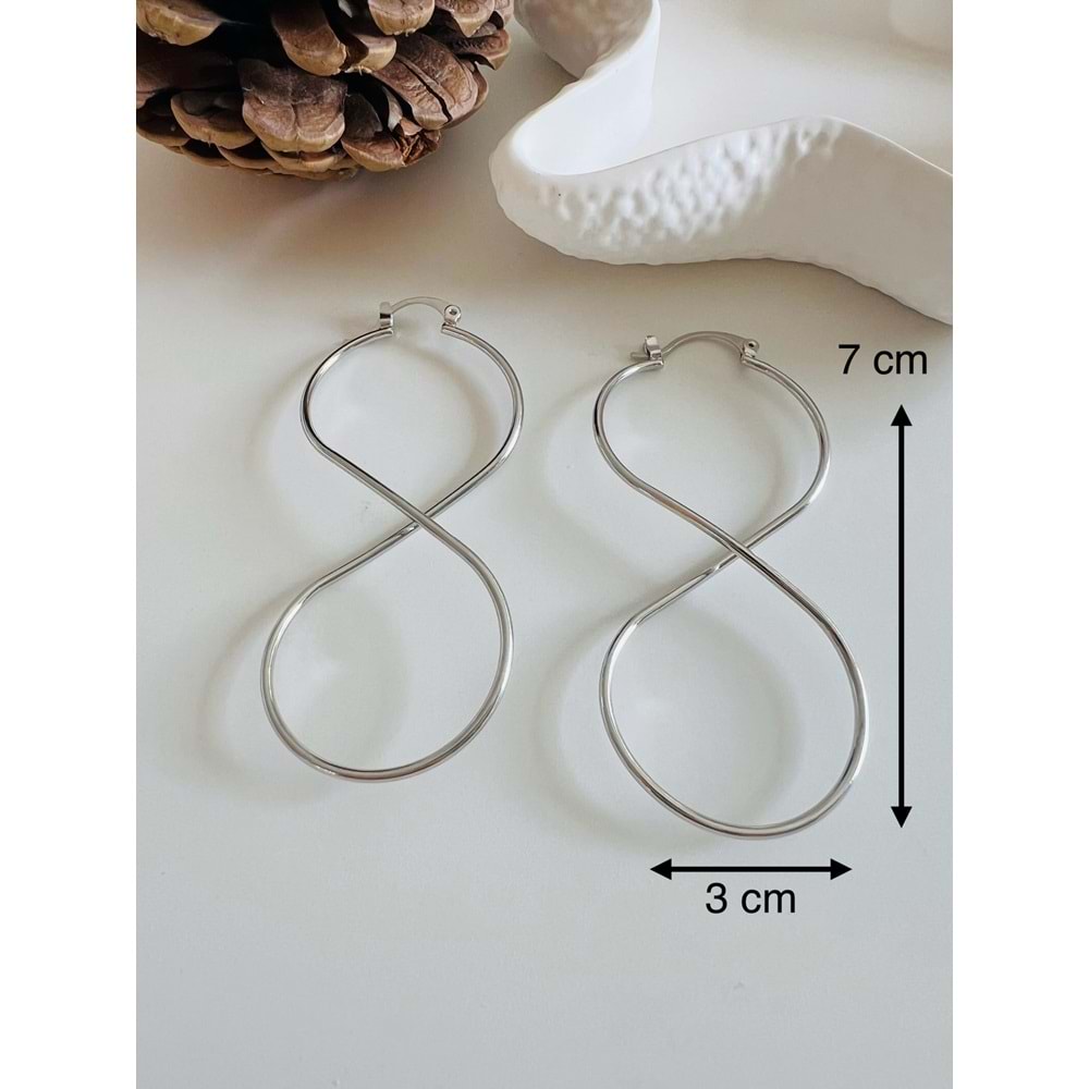SONSUZLUK KÜPE GÜMÜŞ RENK ACR0334