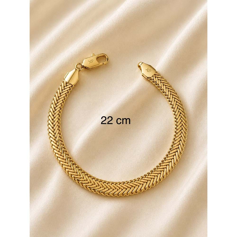 XUPING 14K GOLD RENK, BALIKSIRTI MODEL BİLEKLİK 22CM ACR0758
