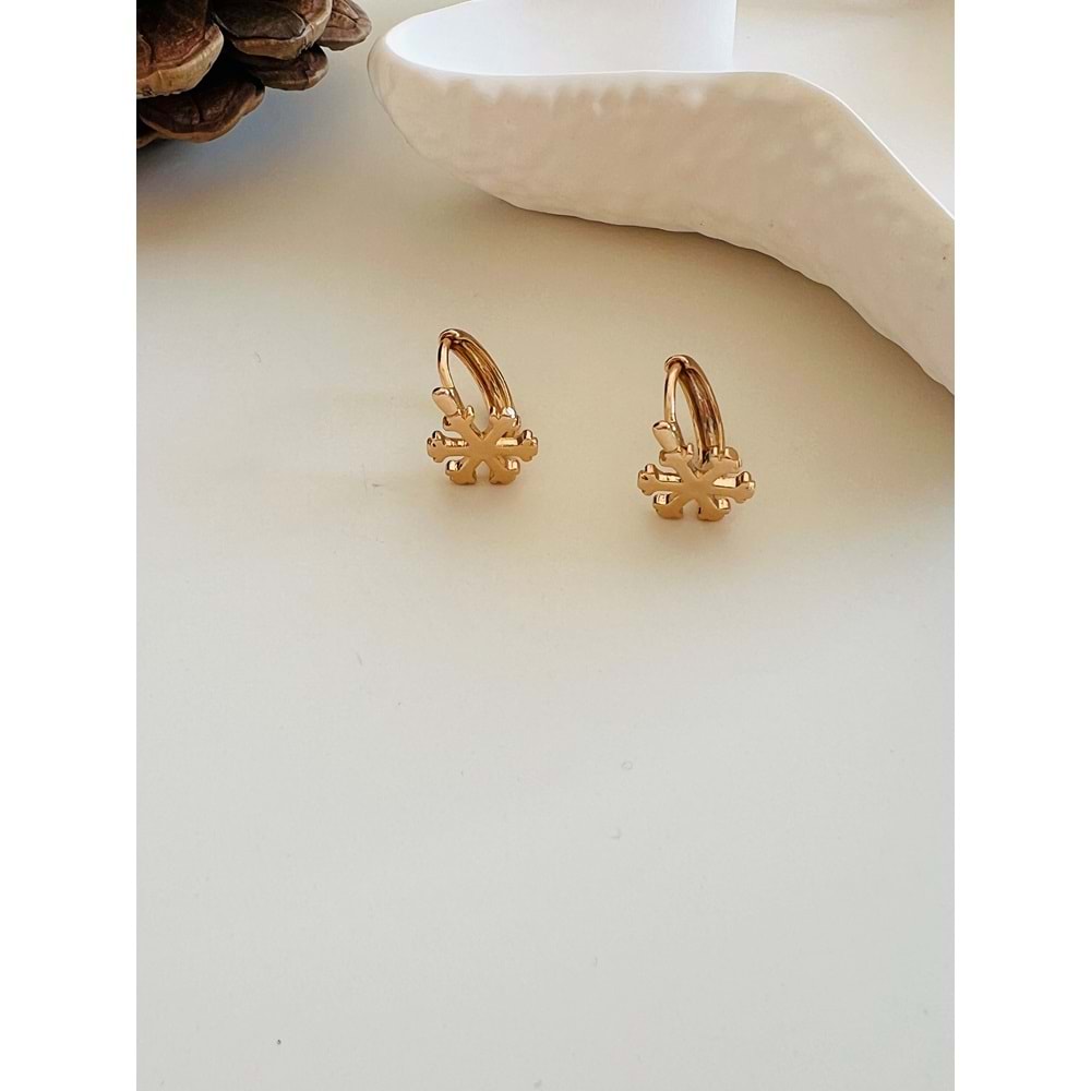 XUPING KAR TANESİ MİNİMAL HALKA KÜPE ROSE RENK ACR1450