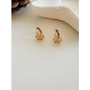 XUPING KAR TANESİ MİNİMAL HALKA KÜPE ROSE RENK ACR1450