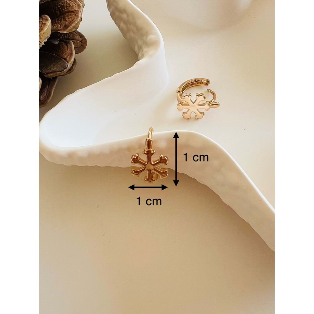 XUPING KAR TANESİ MİNİMAL HALKA KÜPE ROSE RENK ACR1450