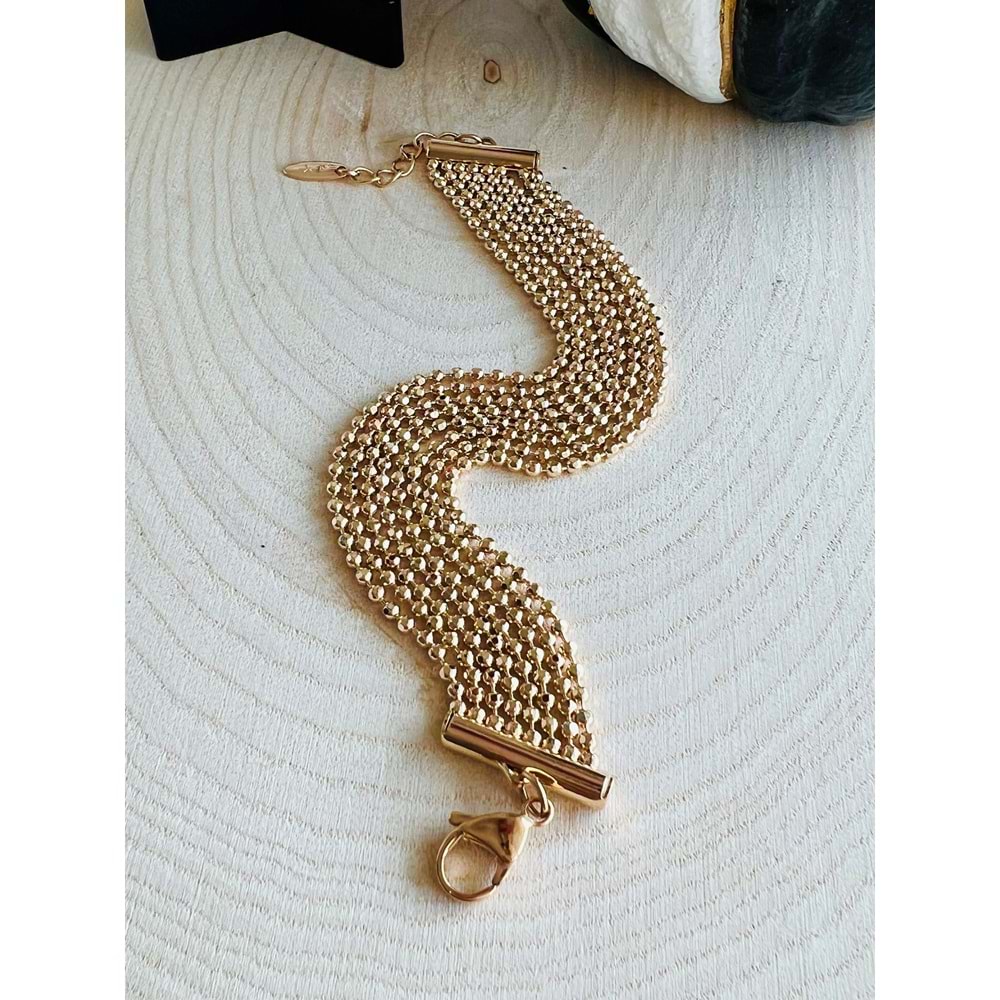 XUPING ROSE RENK ÇOKLU TOP ZİNCİR BİLEKLİK 17+3 CM ACR1473