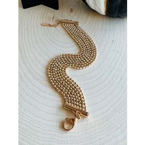 XUPING ROSE RENK ÇOKLU TOP ZİNCİR BİLEKLİK 17+3 CM ACR1473