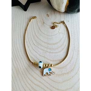 GOLD RENK FİL FİGÜRLÜ ÇELİK HALHAL 22+4 CM ACR2198