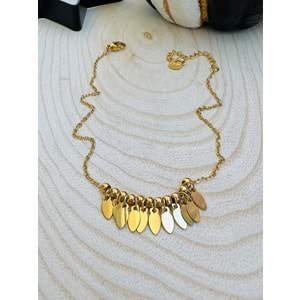 GOLD RENK SALLANTILI PUL ÇELİK HALHAL 23+5 CM ACR2314