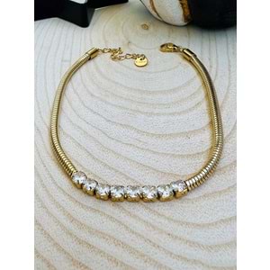 GOLD RENK SU YOLU BURGU ZİNCİR ÇELİK HALHAL 21+6 CM ACR2315