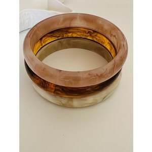 ÜÇLÜ KEMİK BİLEZİK KREM-KAHVE-PUDRA ACR2398