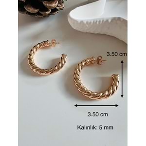 XUPING BURGU HALKA KÜPE ROSE RENK ACR2560