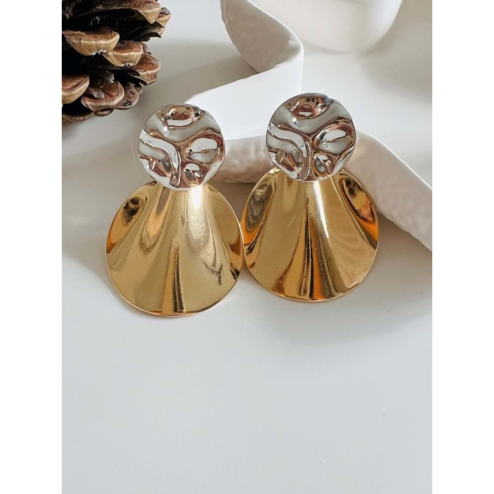 ÖZEL SERİ TASARIM KÜPE GÜMÜŞ-GOLD ACR2635
