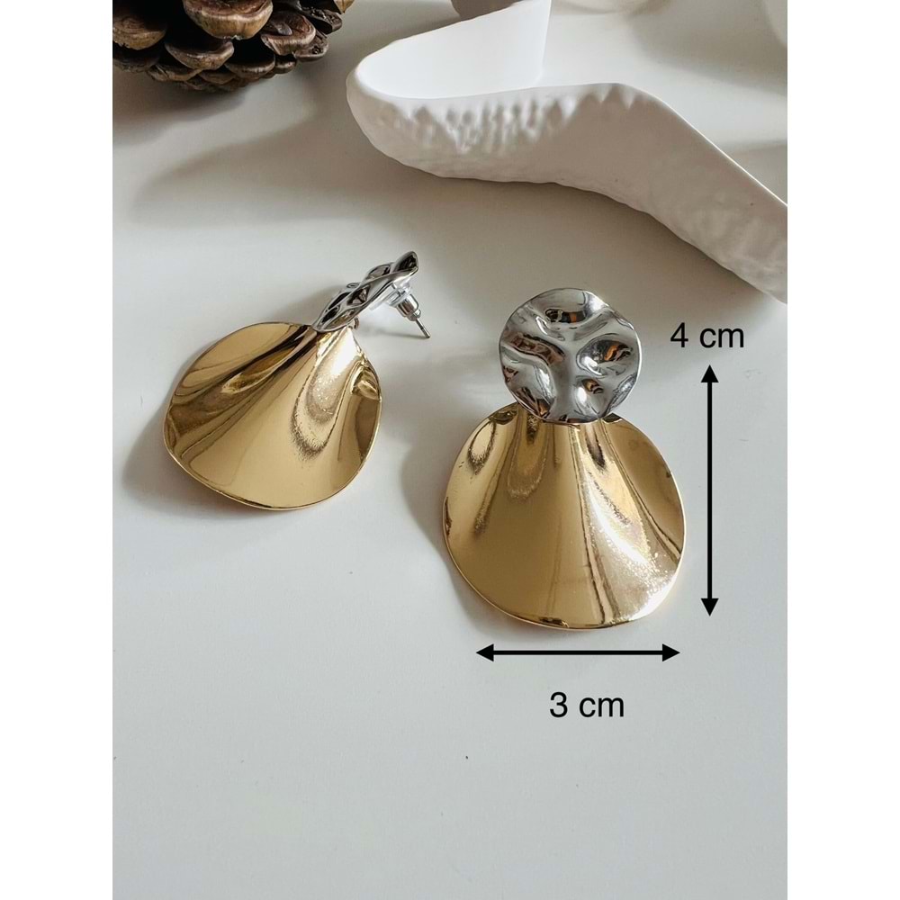 ÖZEL SERİ TASARIM KÜPE GÜMÜŞ-GOLD ACR2635