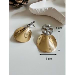 ÖZEL SERİ TASARIM KÜPE GÜMÜŞ-GOLD ACR2635