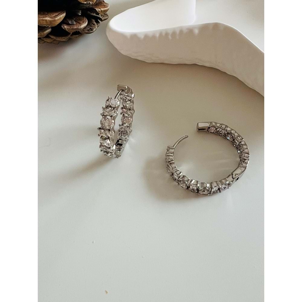 XUPING SUYOLU HALKA KÜPE GÜMÜŞ RENK ACR2639