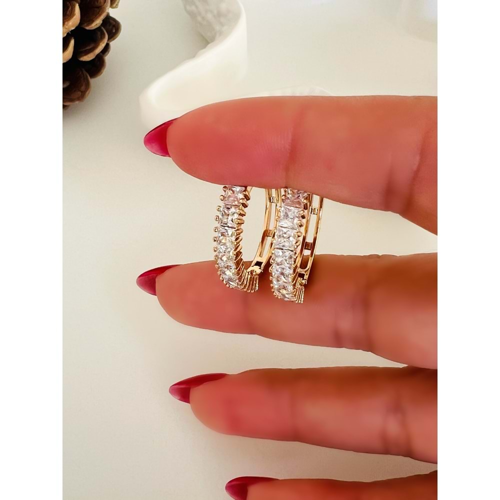 XUPING SUYOLU HALKA KÜPE ROSE RENK ACR2900
