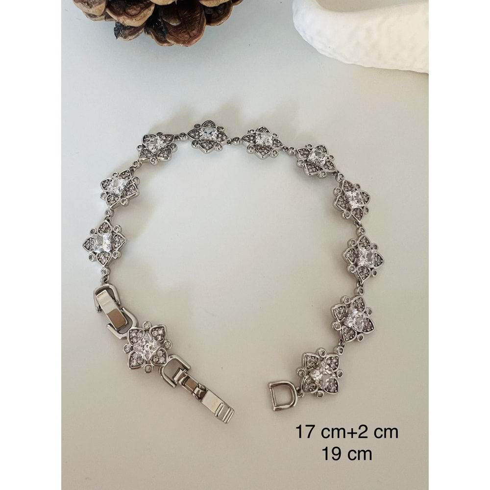 XUPING ÇİÇEK MODEL BİLEKLİK GÜMÜŞ 17+2 CM ACR2914