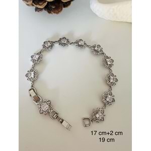 XUPING ÇİÇEK MODEL BİLEKLİK GÜMÜŞ 17+2 CM ACR2914