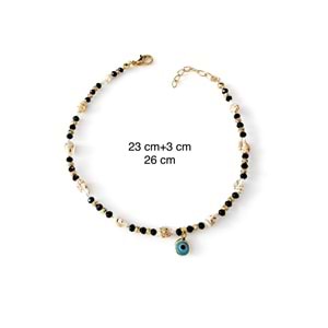 NAZAR BONCUKLU, DENİZ KABUĞU BONCUKLU HALHAL 23+3CM ACR3136
