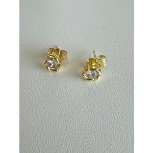 XUPING TAŞLI, MİNİMAL ÇELİK KÜPE 6MM-14K GOLD ACR4003