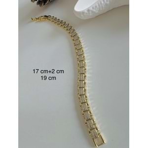 XUPING TAŞLI KORDON BİLEKLİK 17+2 CM-14K GOLD ACR4104