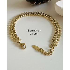 XUPING ÇİVİ MODEL BİLEKLİK 18+3 CM-14K GOLD ACR4107