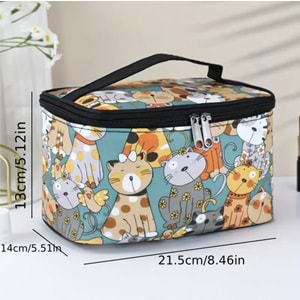 SEVİMLİ, ŞİRİN KEDİCİK MAKYAJ ÇANTASI, SU GEÇİRMEZ ACR4861