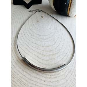 ÇELİK CHOKER KOLYE 38+5 CM GÜMÜŞ ACR4991