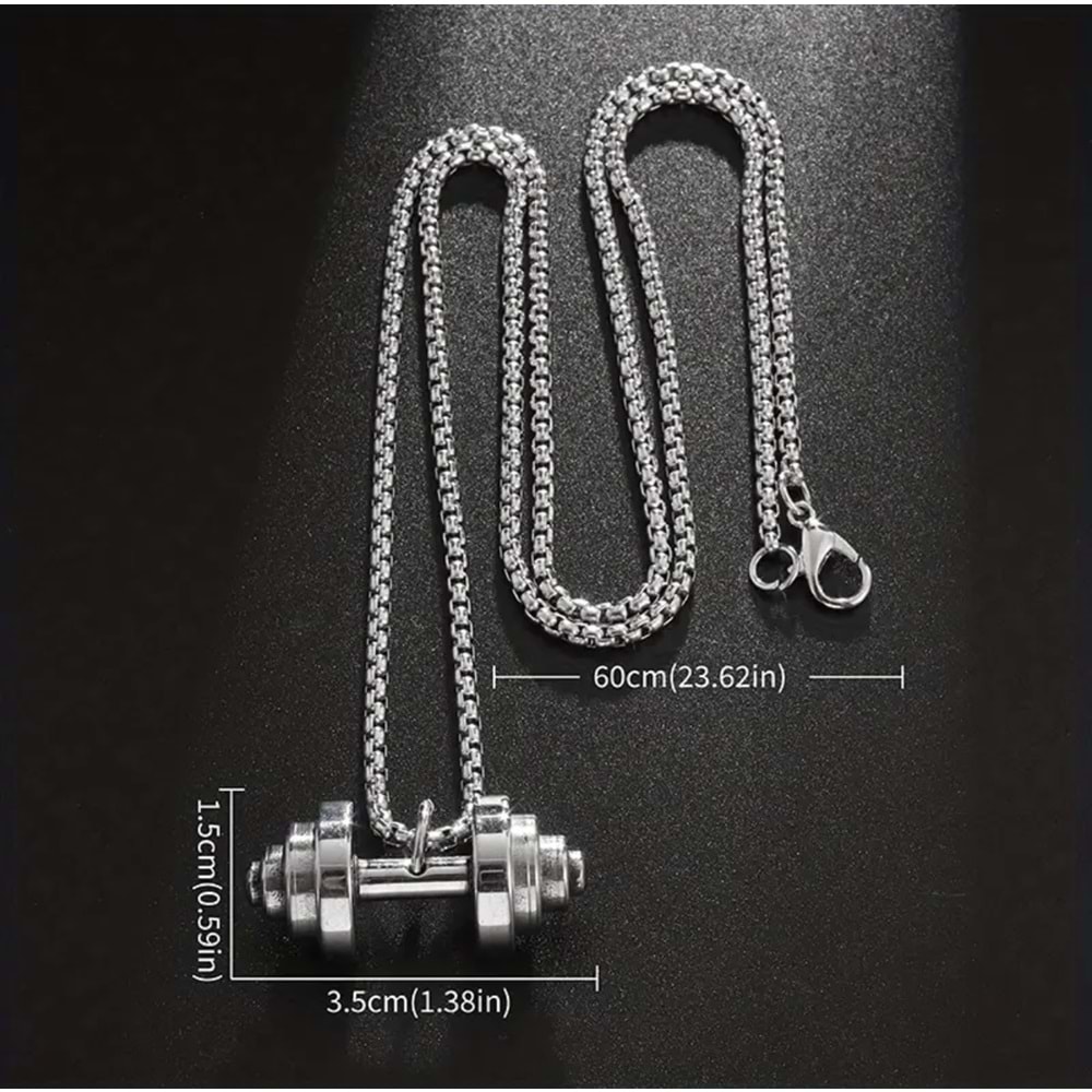 ERKEK ÇELİK DAMBIL KOLYE 60 CM-GÜMÜŞ ACR5394