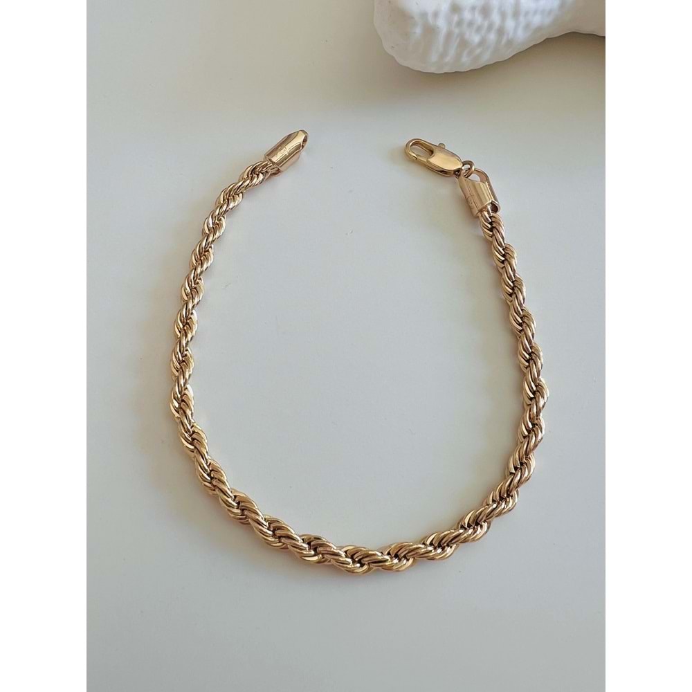 XUPING BURGU BİLEKLİK 19 CM-3MM-ROSE RENK ACR5536