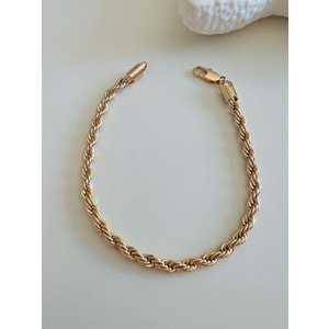 XUPING BURGU BİLEKLİK 19 CM-3MM-ROSE RENK ACR5536