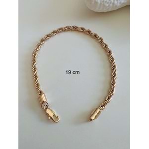 XUPING BURGU BİLEKLİK 19 CM-3MM-ROSE RENK ACR5536