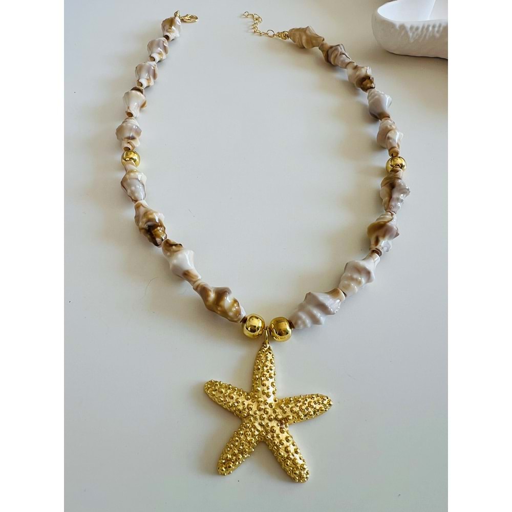 DENİZ YILDIZI KEMİK KOLYE 43+4 CM ACR5678