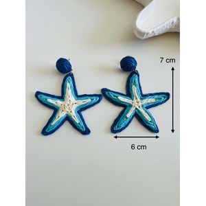 MAVİ YILDIZLI HASIR KÜPE ACR5683