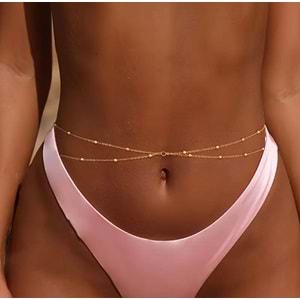 AYARLANABİLİR ÇİFT GÖRÜNÜMLÜ BEL ZİNCİRİ-GOLD RENK ACR5809