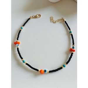 SİYAH BONUKLU-RENKLİ HALHAL 23+3 CM ACR5879