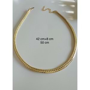 BALIK SIRTI KOLYE 42+8CM-GOLD RENK ACR6288