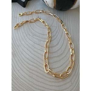 GOLD RENK CHOKER ZİNCİR KOLYE 40 CM ACR6721