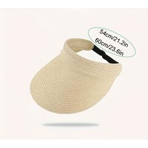 AYARLANABİLİR. GENİŞ KENARLI, GÜNEŞ KORUMALI HASIR ŞAPKA ACR7152