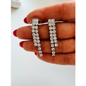 SUYOLU KOLYE VE KÜPE SET-GÜMÜŞ RENK ACR7279