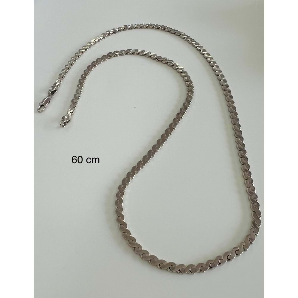 XUPING S KOLYE 60CM-GÜMÜŞ RENK ACR7358