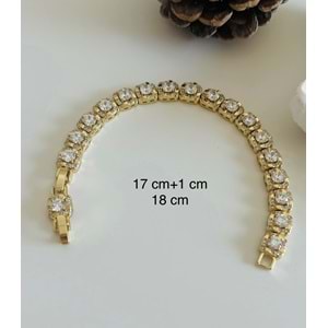 XUPING 14K KARE ZİRKON TAŞLI BİLEKLİK 17+1CM ACR7582